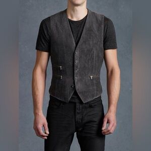 John Varvatos Cold Water Wash Zipper Vest. Size EU48 usa38